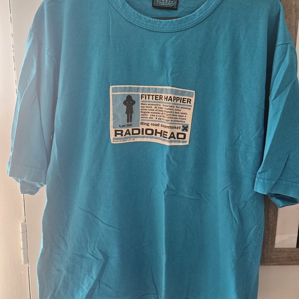 Ok Computer Graphic Radiohead T-Shirt in Blue (1997)